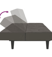 Schlafsofa 2-Sitzer Dunkelgrau Samt