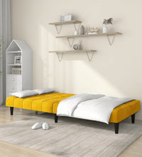 Schlafsofa 2-Sitzer Gelb Samt