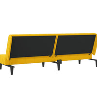 Schlafsofa 2-Sitzer Gelb Samt