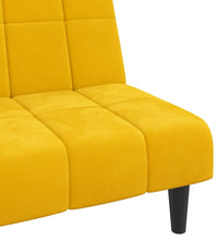 Schlafsofa 2-Sitzer Gelb Samt