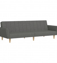 Schlafsofa 2-Sitzer Hellgrau Stoff