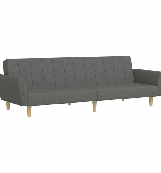 Schlafsofa 2-Sitzer Hellgrau Stoff