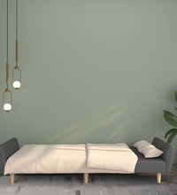 Schlafsofa 2-Sitzer Hellgrau Stoff