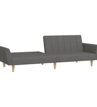 Schlafsofa 2-Sitzer Hellgrau Stoff