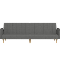 Schlafsofa 2-Sitzer Hellgrau Stoff