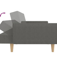 Schlafsofa 2-Sitzer Hellgrau Stoff