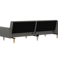 Schlafsofa 2-Sitzer Hellgrau Stoff