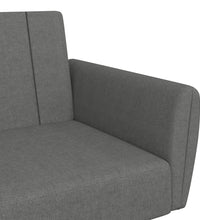 Schlafsofa 2-Sitzer Hellgrau Stoff