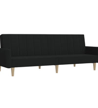 Schlafsofa 2-Sitzer Schwarz Stoff