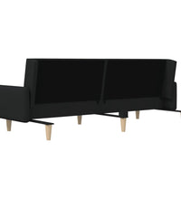 Schlafsofa 2-Sitzer Schwarz Stoff