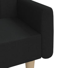 Schlafsofa 2-Sitzer Schwarz Stoff