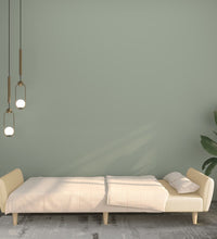 Schlafsofa 2-Sitzer Creme Stoff