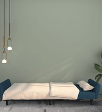 Schlafsofa 2-Sitzer Blau Samt