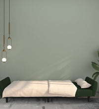 Schlafsofa 2-Sitzer Dunkelgrün Samt