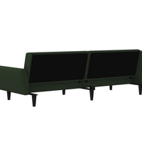 Schlafsofa 2-Sitzer Dunkelgrün Samt