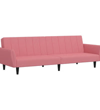 Schlafsofa 2-Sitzer Rosa Samt