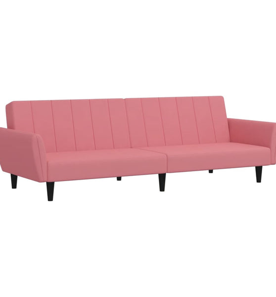 Schlafsofa 2-Sitzer Rosa Samt