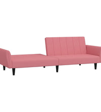 Schlafsofa 2-Sitzer Rosa Samt