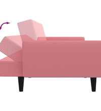Schlafsofa 2-Sitzer Rosa Samt