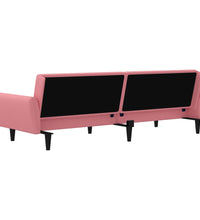 Schlafsofa 2-Sitzer Rosa Samt