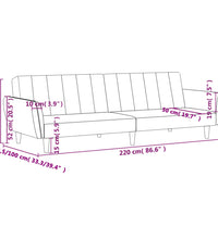 Schlafsofa 2-Sitzer Rosa Samt