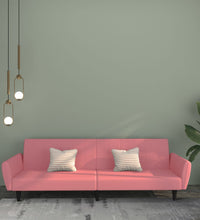 Schlafsofa 2-Sitzer Rosa Samt