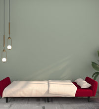 Schlafsofa 2-Sitzer Weinrot Samt