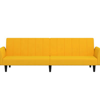 Schlafsofa 2-Sitzer Gelb Samt