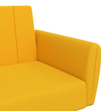 Schlafsofa 2-Sitzer Gelb Samt