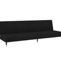 Schlafsofa 2-Sitzer Schwarz Samt