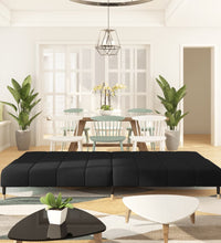 Schlafsofa 2-Sitzer Schwarz Samt