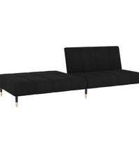 Schlafsofa 2-Sitzer Schwarz Samt