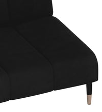 Schlafsofa 2-Sitzer Schwarz Samt