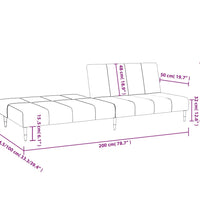 Schlafsofa 2-Sitzer Schwarz Samt