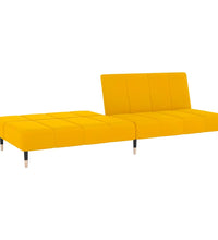 Schlafsofa 2-Sitzer Gelb Samt