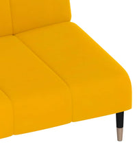 Schlafsofa 2-Sitzer Gelb Samt