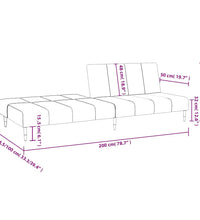 Schlafsofa 2-Sitzer Gelb Samt