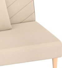 Schlafsofa 2-Sitzer mit 2 Kissen Creme Stoff
