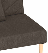 Schlafsofa 2-Sitzer mit 2 Kissen Braun Stoff