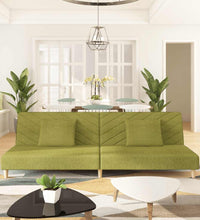 Schlafsofa 2-Sitzer mit 2 Kissen Grün Stoff