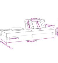 Schlafsofa 2-Sitzer mit 2 Kissen Dunkelgrün Samt