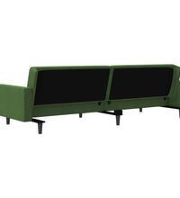 Schlafsofa 2-Sitzer mit 2 Kissen Dunkelgrün Samt