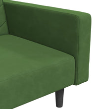 Schlafsofa 2-Sitzer mit 2 Kissen Dunkelgrün Samt