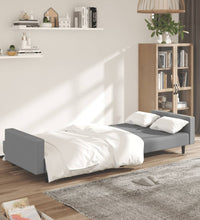 Schlafsofa 2-Sitzer Hellgrau Samt