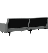 Schlafsofa 2-Sitzer Hellgrau Samt