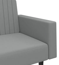 Schlafsofa 2-Sitzer Hellgrau Samt