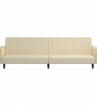 Schlafsofa 2-Sitzer Creme Samt