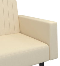 Schlafsofa 2-Sitzer Creme Samt