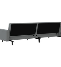 Schlafsofa 2-Sitzer Grau Kunstleder
