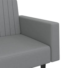 Schlafsofa 2-Sitzer Grau Kunstleder